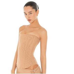 ARE YOU AM I tan sunniva corset